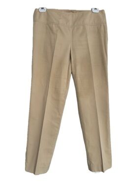 Loewe Flat Front Side Zip High Rise Cotton Khaki Chino Pants Vintage Size 42